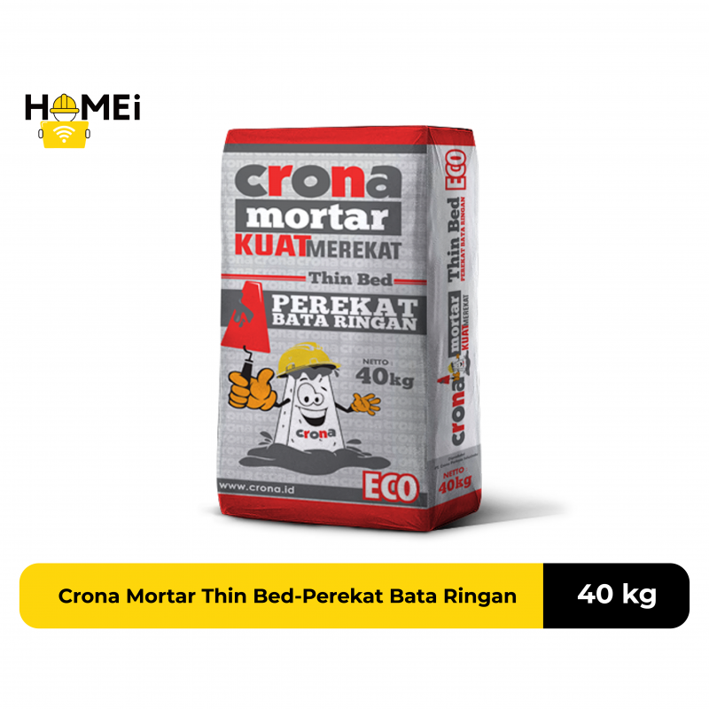 Crona Mortar Thin Bed-Perekat Bata Ringan @40kg