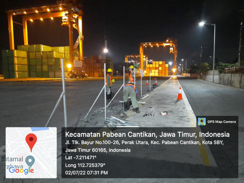 Pekerjaan Perbaikan Kontainer Yard Blok V (Eks.Udatin) PT Berlian Jasa Terminal Indonesia